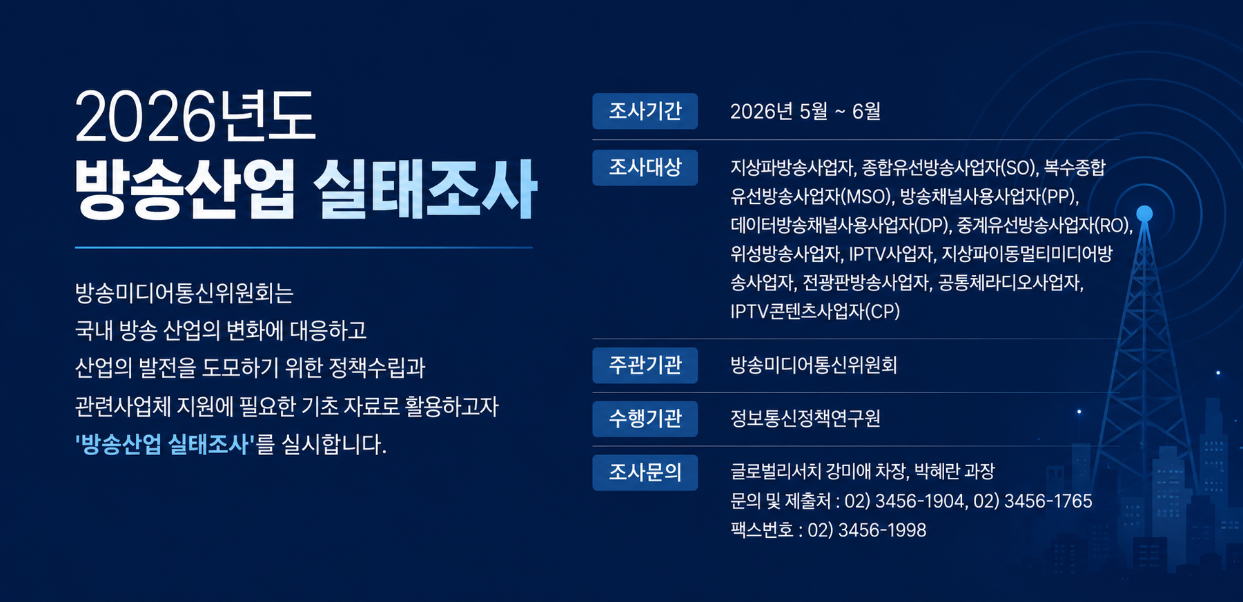 2026년도 방송산업 실태조사