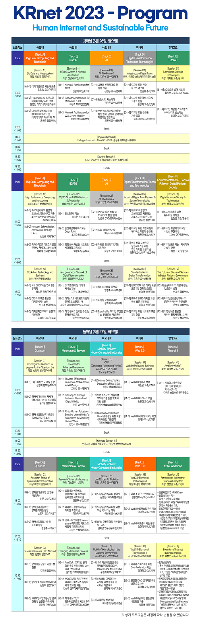 KRnet 2023 개최 (하단 내용 참조)