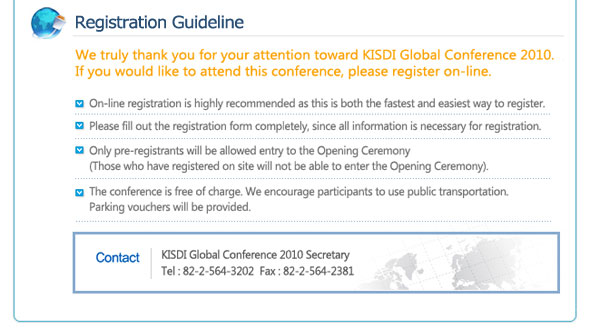 Registration Guideline